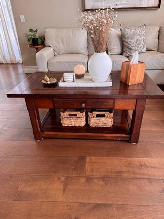 Ashley solid wood coffee table 1