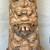 Large 40" tall hand carved wood Balinese sculpture with relief feature 3 thumbnail
