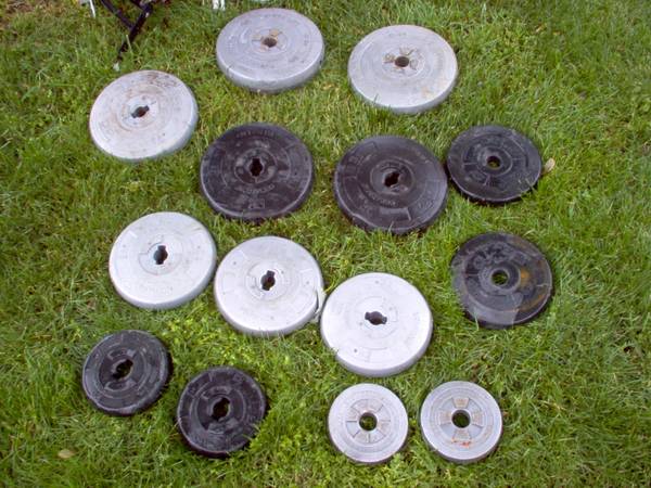 14 -ATHLETIC LIFTING WEIGHTS ; SEE DETAILS. ALL FOR 1