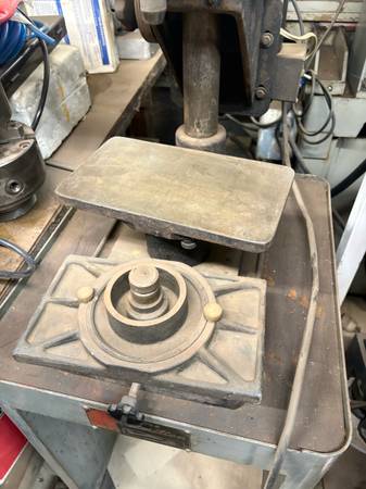 Hamilton sensitive drill press high and low tables on factory base 1