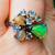 Natural Opal, Topaz Ring, Size 7.75 Antique silver, gold, custom made 14 thumbnail