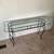 Glass Top Metal Console Table 3 thumbnail