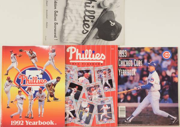 1992,93 Phillies &1993 Cubs YEARBOOKS 1