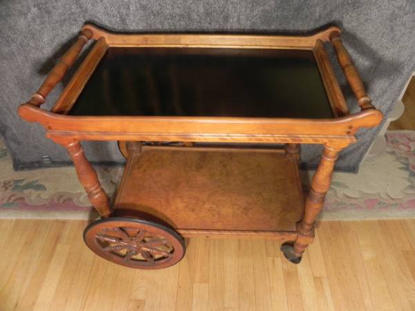 Wood Tea Cart 1