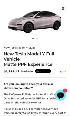 Full Body DIY Kit Tesla Model Y Juniper Matte PPF Wrap 1