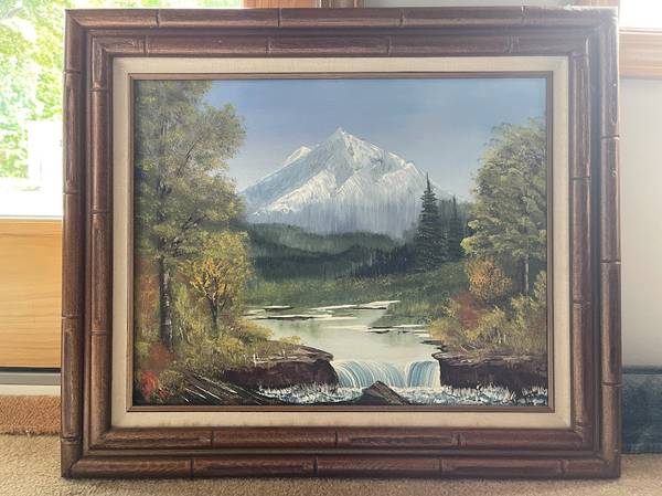 Mountain Waterfall Painting 1