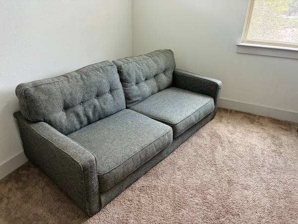 Modern Gray Sofa – Great Condition – Just Needs Legs 1