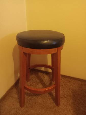 Leather top stool 1