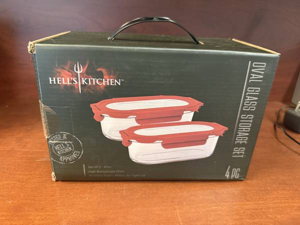 Hells Kitchen Oval Glass Storage Set 1