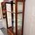 red wood glass cabinet, antique with light upgrade 3 thumbnail