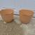 2 Light Orange Plastic Scallopped Edge Flower Pots 1 thumbnail