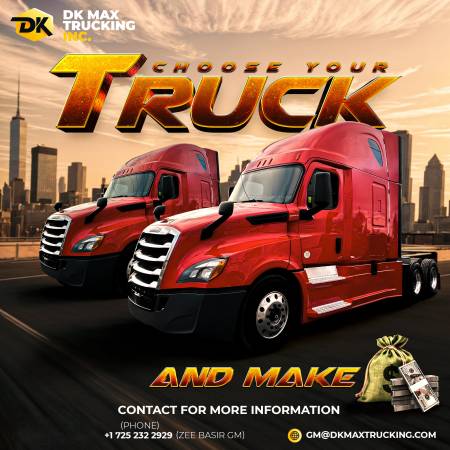 Hiring CDL Drivers Needed for DK Max Trucking Inc 1