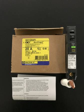 Square D Q0120AFI Circuit Breakers  (qty. 109) 1