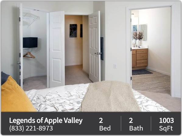 $1,714 / 2br - 1003ft2 - ¡Encuentra tu espacio! Genial departamento de 2 habitaciones, 2 baños, 1003 pies cuadrados (Apple Valley)63868697127811122