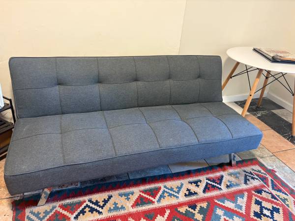 BALKARP Sleeper sofa, Vissle gray foldable couch 1