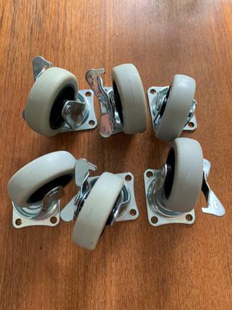 Brand new Six Everbilt 3 in TPR Swivel Caster with 175 lb Casters 3" H 1