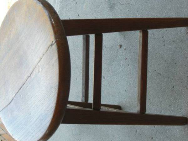 Antique oak stool 1
