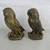 Owls Pair Brass Plated Cast Metal Vintage Statues 8 3/4" Tall-5 Lbs. 6 thumbnail