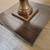 Rustic Slat Column Pedestal Metal Detailed Rustic Pretty 2015 End Table 3 thumbnail