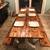 GORGEOUS SOLID WOOD RUSTIC DINING SET WITH 2 BENCHES. SEATS 10 3 thumbnail