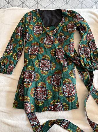 Artisanal African wrap dress 1