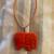 Red orange elephant ceramic necklace 2 thumbnail