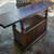 Solid Wood Drop Leaf Tea Beverage Cart Cabinet On Wheels 6 thumbnail