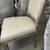 Beige Upholstered Dining Chair w/Wood Legs Set of x4 3 thumbnail