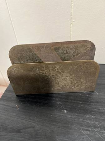 A Tiffany studios embossed bronze letter holder 1