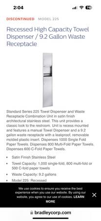 Bradley in wall bathroom system 1