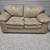 Tan leather loveseat 3 thumbnail