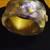Alexis Bittar Purple/Yellow Lucite Flower Brooch/Clamper Bracelet-ea. 14 thumbnail