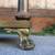 Antique Brass and Glass Claw Foot Table Nightstand End Table 4 thumbnail