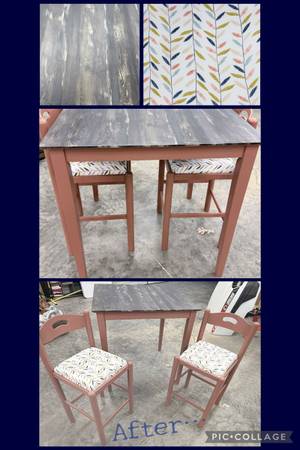 Tall table with two chairs 1