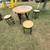 Industrial Round Dining Set – Counter Height with 4 Swivel Stools 2 thumbnail
