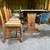 Antique Trestle Table and Chairs 6 thumbnail
