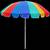 Multi-Colored Striped Beach Umbrella- used once! 2 thumbnail