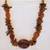SET Carnelian Stone NECKLACE and EARRINGS Polished Stones Beaded 3 thumbnail