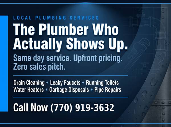 💧PLUMBER - Same Day Plumbing – No Callbacks, No Runaround, No Mess 1