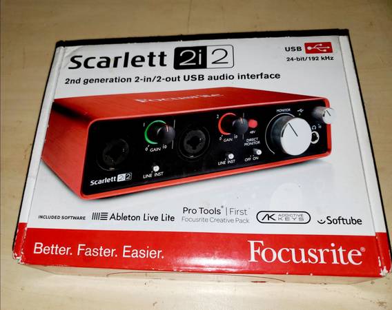 Scarlett 2i2 本体＋箱のみ NEW Focusrite Scarlett 2i2 2nd Gen USB Audio Interface In Box