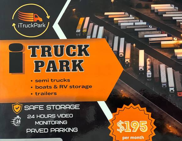 OUTSIDE GATED SECURITY STORAGE AND TRUCK PARKING ! 1