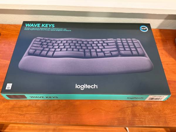 New (Open Box) Logitech Wave Keys Ergo Keyboard - Unused 1