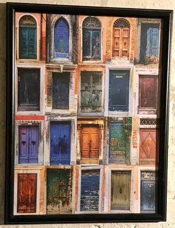 ‘Colorful Doors’ Framed Artwork 1