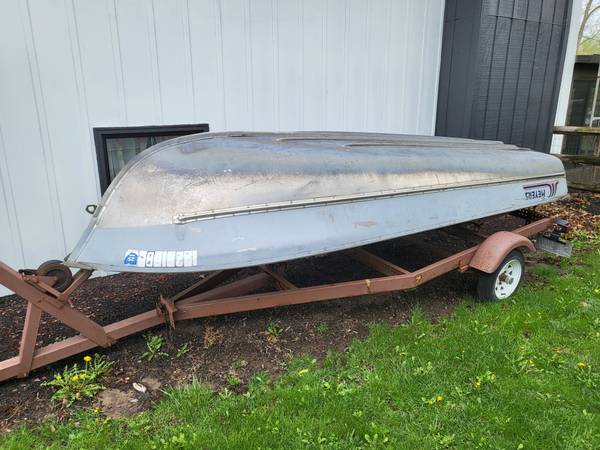 2001 14ft meyers boat and trailer 1
