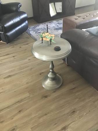 Silver end table 1