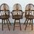 Matching Vintage Solid Oak Wagon Wheel Swivel Barstools - Set of 3 3 thumbnail