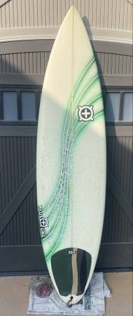 PLUS ONE Composite 7ft Tri fin surfboard w Oneill On a Mission Bag 1