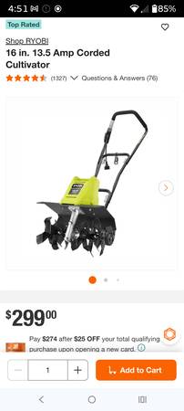 Ryobi electrical tiller 1