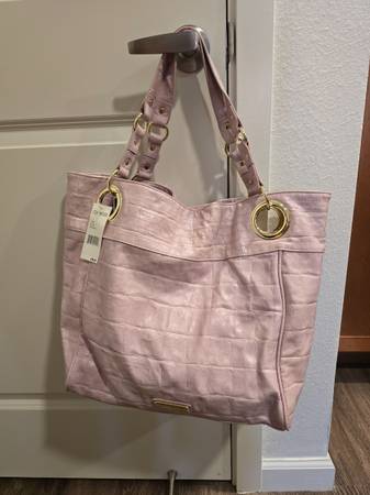 Nwt Steve madden carryon luggage tote large pink handbag 1