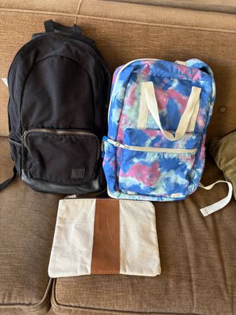 Two basically new backpacks and a pouch 1